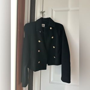 Zara cropped wool jacket with buttons